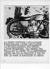 advertising  NEWS MOTO DUCATI 450/750 RT 450  1971 MOTOITALIANE MOTOSPORT EPOCA