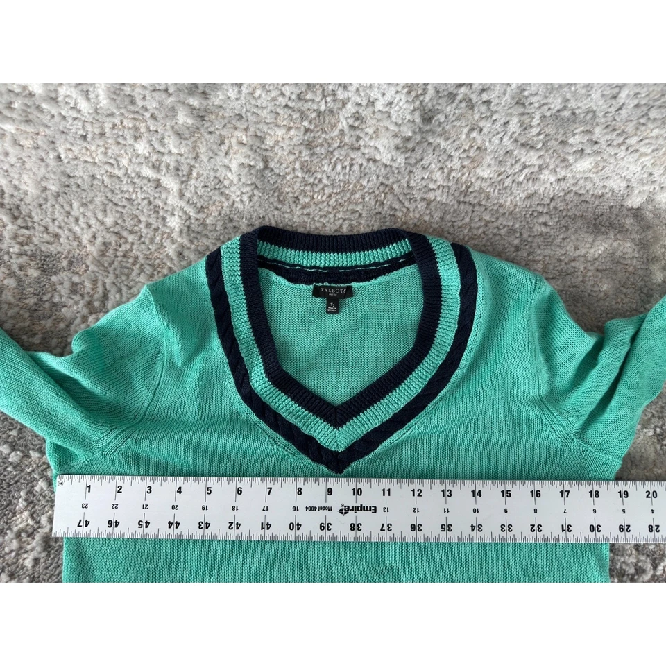 Suéter Talbots Petite Talla Sp Lino Cuello en V Como Nuevo Manga Larga Informal Pullover Foto 4 de 4