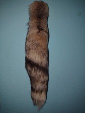 Brown and White Fox Fur Tail Bag Charm Accessory