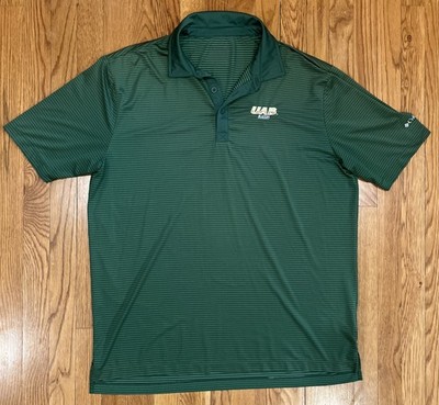 Columbia UAB Blazers Omni Wick Polo Shirt XL Green Short Sleeve Golf NCAA Logo