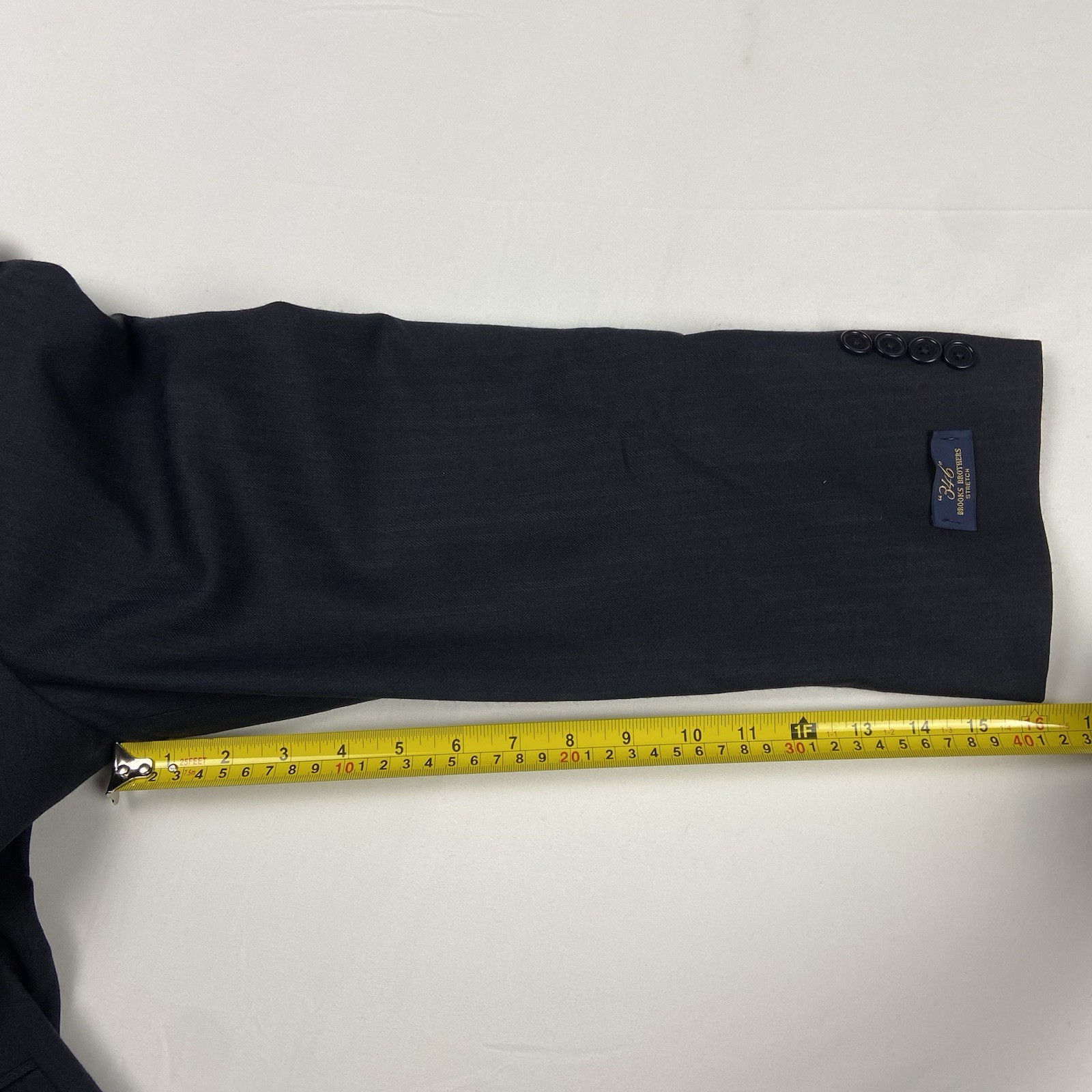 NWT Brooks Brothers 346 Wool Stretch Suit Navy/Black 48R Jacket 40x29 Pants thumbnail 17