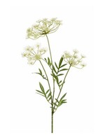 Artplants Kunstzweig Dill Zweig Hakim, Weiß, 80Cm