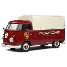 Solido 1/18 VW T1 Pickup Porsche Service Red Truck Diecast Model Car