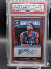 2018 Panini Optic Signature Series Choice Prizm Mitchell Robinson Auto RC PSA 10