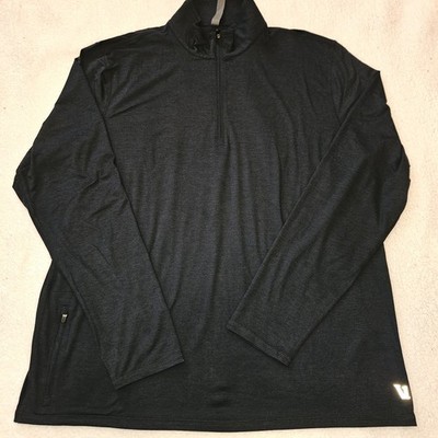 Vuori Men's Ease Performance 1/2 Zip XL Long Sleeve Wicking Stretch Dark Blue