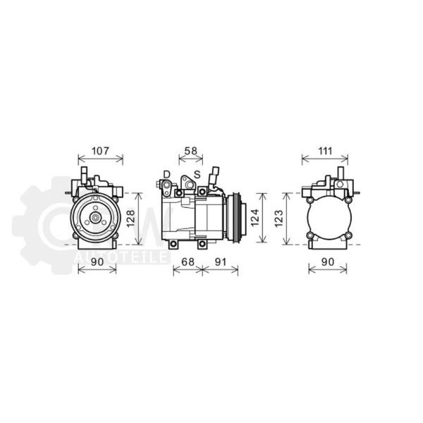 Kompressor Klimaanlage FüR Hyundai Trajet 2.0 Bj.04-08-image