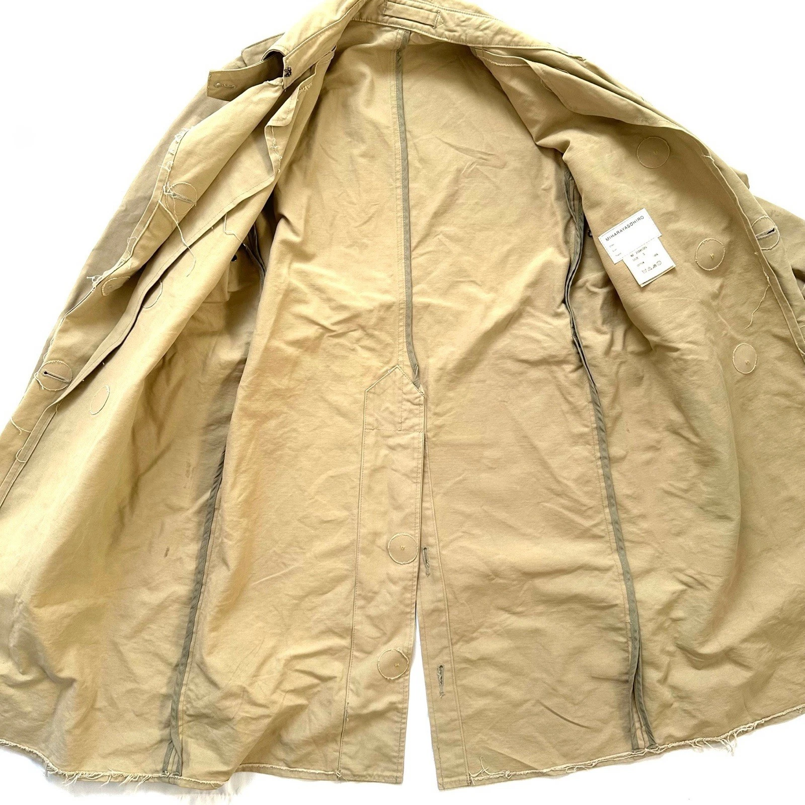 MIHARA YASUHIRO Trench Coat Made in Japan Made in Japan Size S Beige image 3