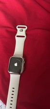 Apple Watch Series 6 44mm Silver Aluminum Case White Silicone Band