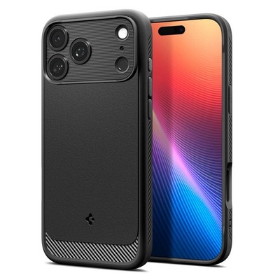 Spigen Rugged Armor Handyhülle für iPhone 17 Pro Max, Karbonfaser
