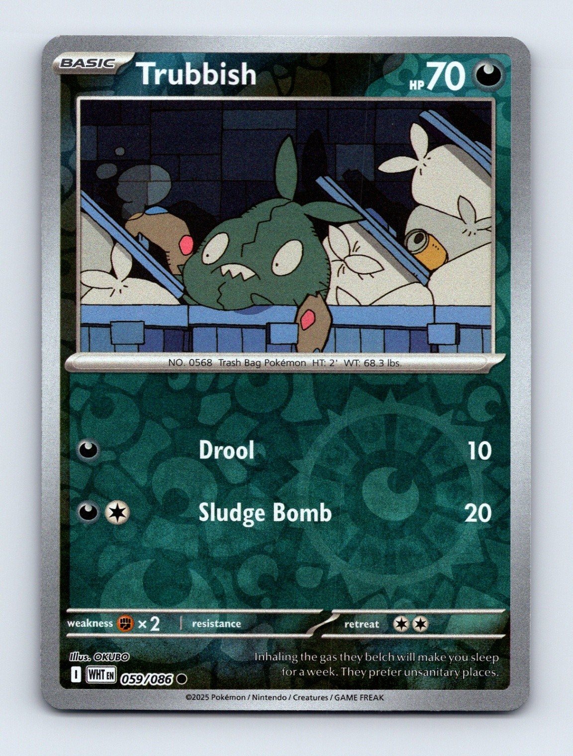 Trubbish Reverse Holo SV: White Flare 059/086 NM/LP