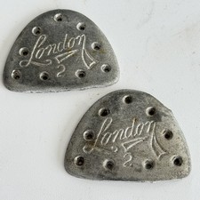 Vintage London Tap Shoe Plates Size 2 Metal Toe Taps Pair Replacement Parts
