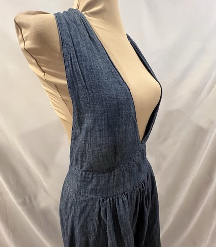 Womens Maxi Halter Dress Denim Halter Dress Tiered Maxi Dress Empire Waist *read - Picture 12 of 22