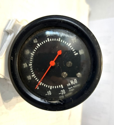 #ad Vintage North American Drager pressure gauge USG 137681Black Dial Red Needle $69.00