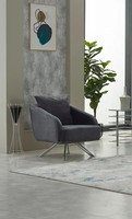 Polstersessel Wohnzimmer Einsitzer Sessel Stoff Grau Sitzer Moderne MöBel