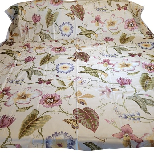 Duralee Flora Imperialis Stoff 2 Yards x 54 Botanischer Blumendruck Baumwollmischung