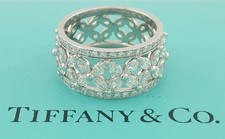Alianza de boda de diamantes Tiffany & Co Victoria platino 9,2 mm 2,34 quilates Rtl 32,5 k USD