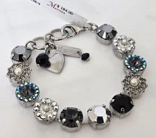 Mariana GORGEOUS GRAYS Rocky Road Black Metallic Swarovski Crystals Bracelet