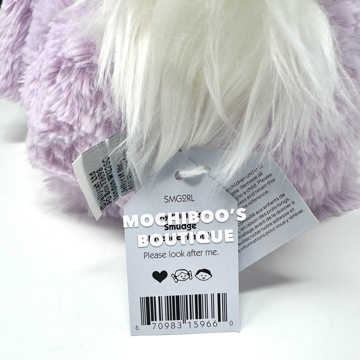 Jellycat Smudge Lavender Rabbit SMG2RL - Authentic RETIRED for