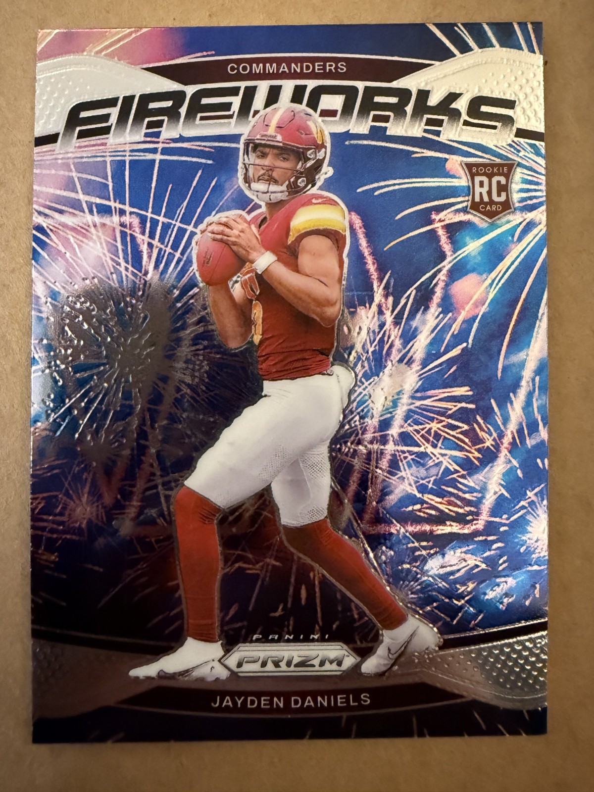 2024 Panini Prizm - Fireworks Jayden Daniels #24 (RC)
