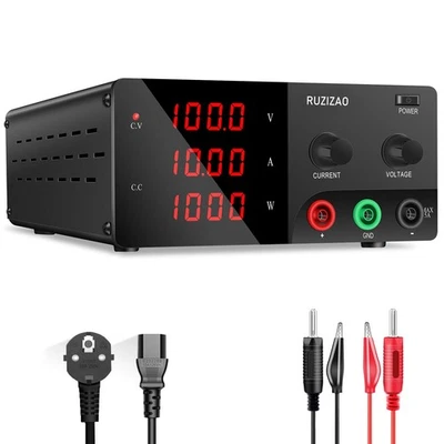 Labornetzteil 100V 10A Labornetzgerät Hochleistungs DC Regelbar Schaltnetztei... - Bild 1 von 4