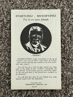 1930 Mystifying Eye Test Teddy Roosevelt