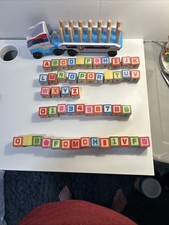 Melissa  Doug 2021 Wooden Alphabet  Number Blocks Pull Toy With Extra Blocks
