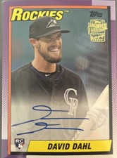 2017 Topps Archives - Fan Favorite Auto 1990 David Dahl #FFA-DD (AU, RC) 15/75
