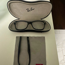 Ray-Ban Black Rectangular Full Rim Eyeglasses Frames Plastic Solid RB5228