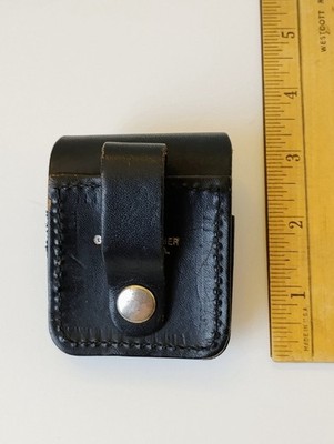 vintage harley davidson cigarette case Vintage Harley Davidson Black Leather Belt Cigarette Case & Lighter Holder  USA