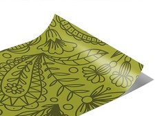 Rwraps Paisley Gallant Green Gloss Vinyl Film Wrap 59in X 6in Vinyl Vehicle Car