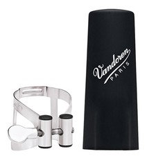 Vandoren M O Ligature and Plastic Cap for Alto Clarinet, Pewter Finish