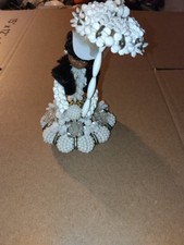 vintage handmade safety pin doll figurine