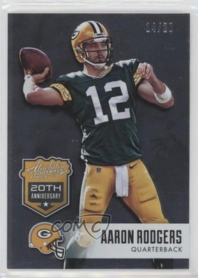 2014 Panini Absolute 20th Anniversary Parallel 14/20 Aaron Rodgers #65 m1k