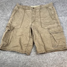 Old Navy Mens Sz 36 Tan Cargo Pocket Shorts Belt Looped