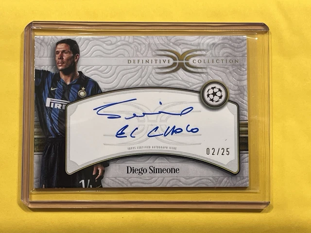 DIEGO SIMEONE 2024-25 Topps Definitive UEFA Legendary AUTO Card # 02/25 INTER