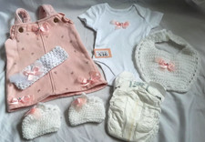 Reborn baby dolls clothes and accessories bundle to fit 20/22inch doll. 536