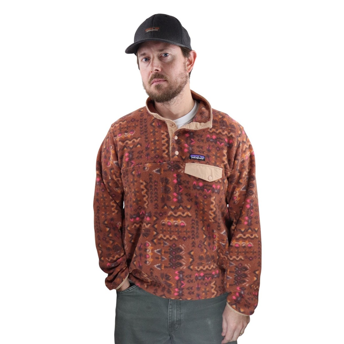 Patagonia Wandering Woods Aztec Synchilla Snap-T Fleece Jacket