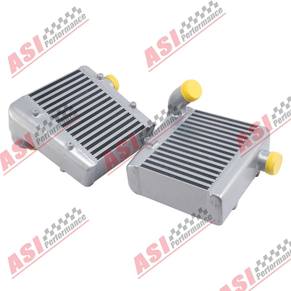 Twin Turbo Dual Side Mount Aluminum Intercoolers For 1990-1996,1992 NISSAN 300Zx Foto 4 de 4