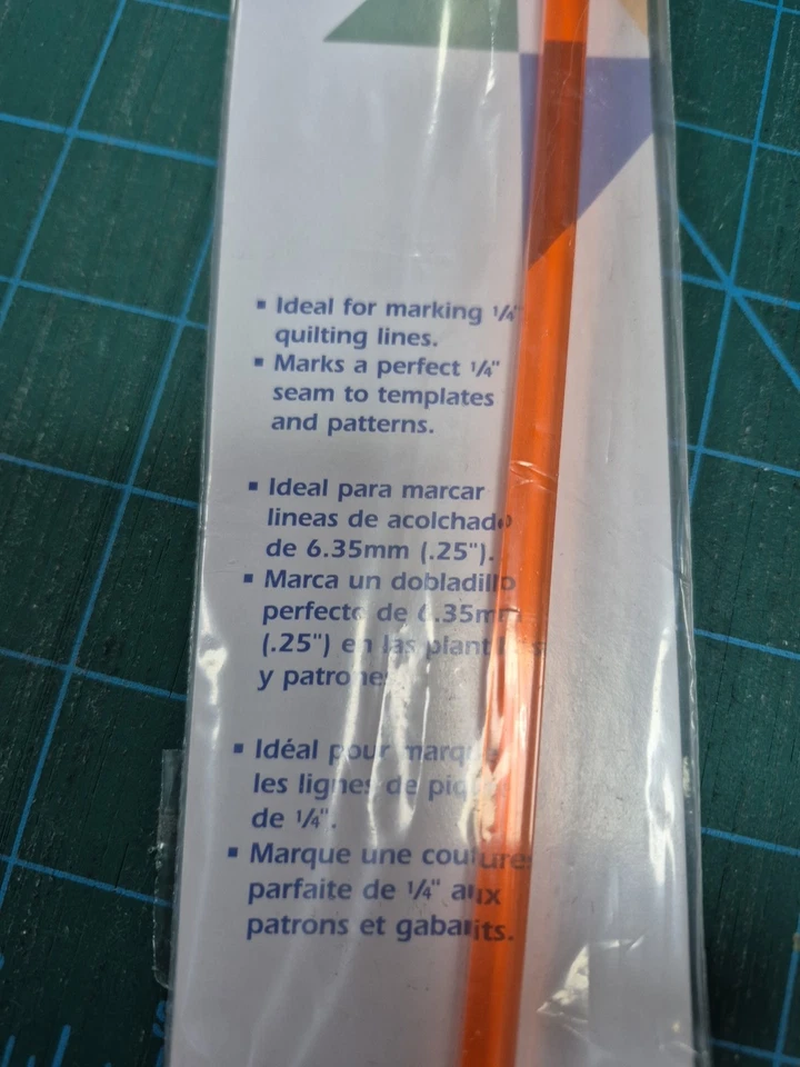 Simplicity Quilters Quilting Seamer Acrylic 12" Marking Lines Add A Quarter - Image 2 of 3