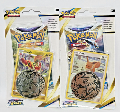 Pokemon TCG Brilliant Stars Checklane Blister Pack Set of 2 Eevee & Flapple NEW | eBay Pokemon TCG Brilliant Stars Checklane Blister Pack Set of 2 Eevee & Flapple NEW | eBay