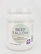 Keto Friendly Grass Fed Beef Tallow 2 lbs Ideal For High Heat Cooking BB7/28
