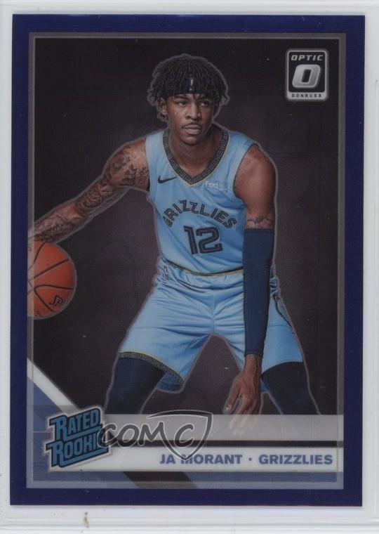 2019-20 Panini Donruss Optic Rated Rookie Purple Prizm Ja Morant #168 d4v