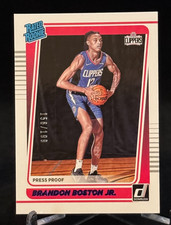 2021-22 Panini Donruss Rated Rookie Press Proof Purple #239 Brandon Boston /199