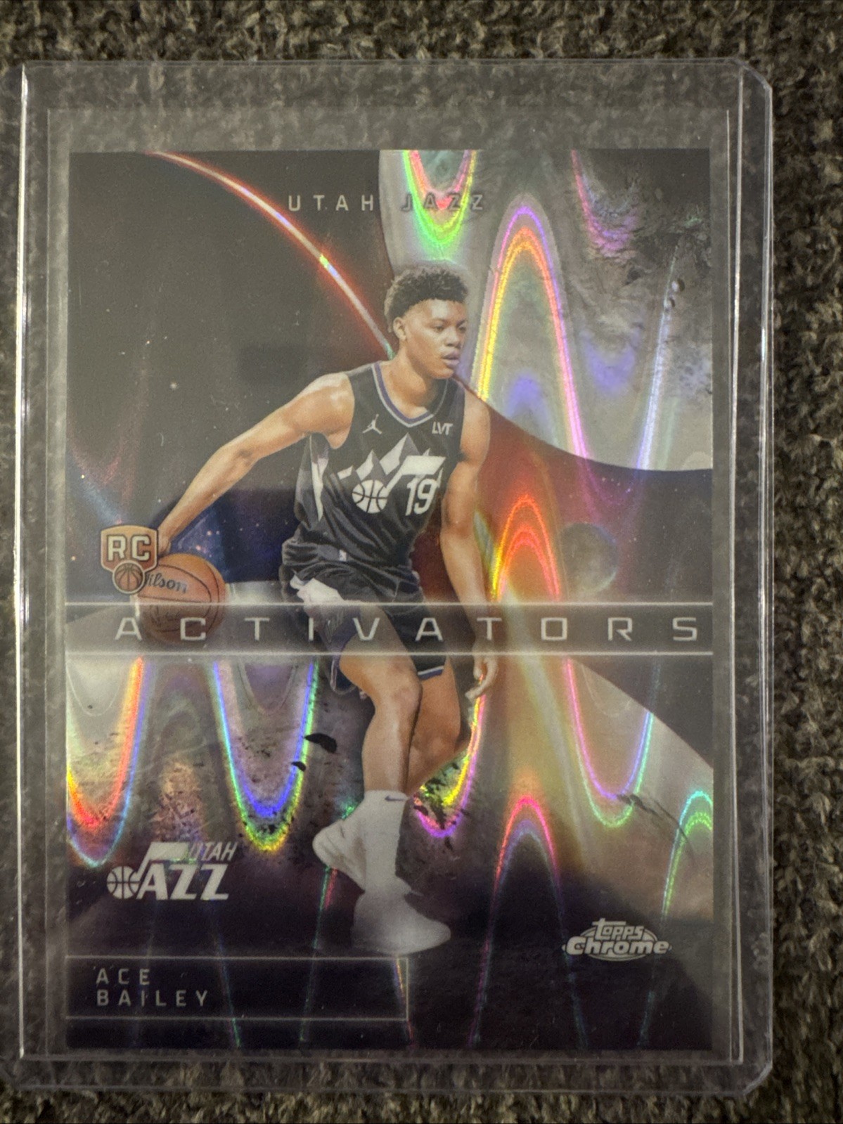 2025-26 Topps Chrome Ace Bailey Activators Raywave Refractor