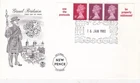GB 1980 New Definitives Bookle strip Stuart FDC Windsor special cancel typed VGC