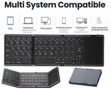 Mini Folding Wireless Bluetooth Keyboard With Touchpad for Laptop Tablet Phone