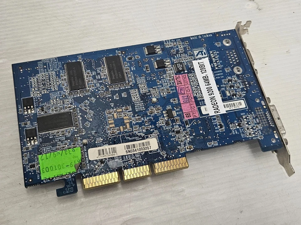 ATI Radeon 9200 64MB DDR, 128BIT, AGP 8x, VGA, DVI, GigaByte GV-R9264DH, WORKING - Image 3 of 4