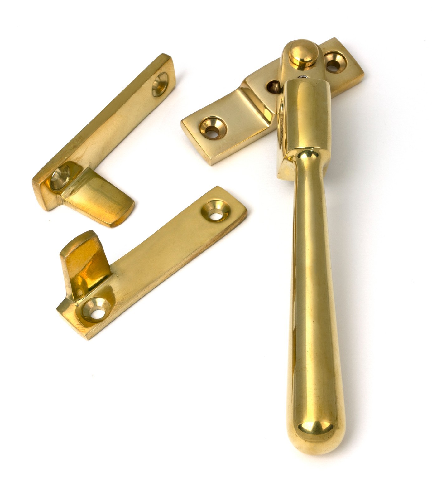 From The Anvil 52152 Polished Brass Night-Vent Locking Newbury Fastener