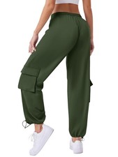 Women's Cargo Pants Water Resistant Lightweight Drawstring Hiking Joggers Bas...