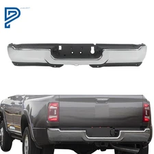 Chrome Rear Step Bumper Assembly Steel For RAM 2500 3500 2019-2024 W/Park Assist